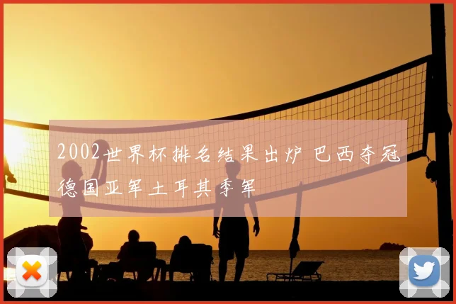2002世界杯排名结果出炉 巴西夺冠德国亚军土耳其季军